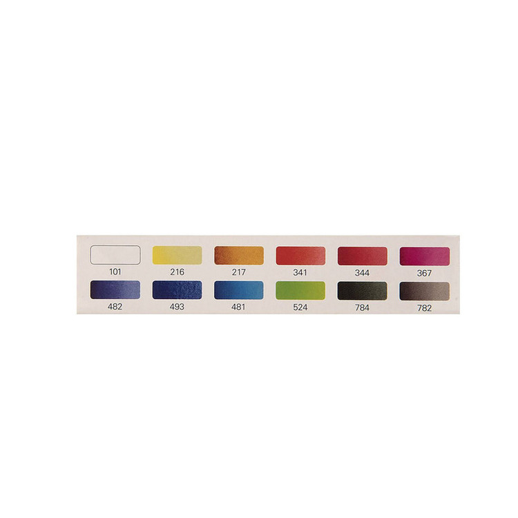 آبرنگ فوق آرتیست اشمینک (schmincke) سری (HORADAM® Aquarell) 12 رنگ جعبه فلزی قرص 1/2 کد 74758