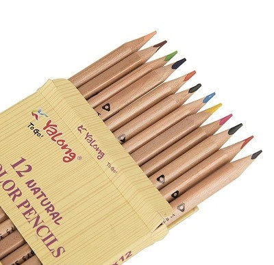 مداد رنگی 12 رنگ جعبه مقوایی حرفه ای Yalong ( 12-YL83032)