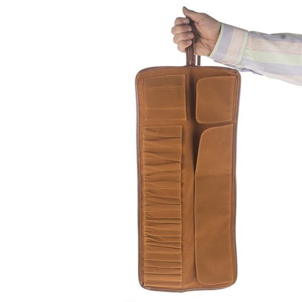 کیف قلم مو جیر (مخمل) رولی 23 خانه
