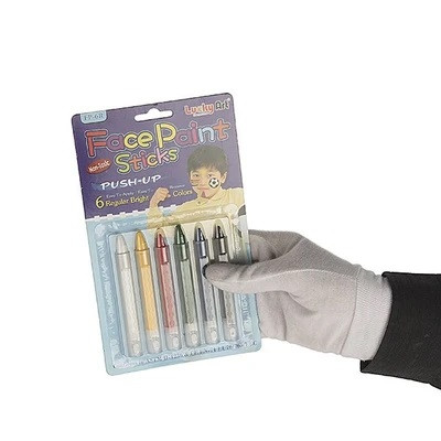 ست قلم گریم 6 رنگ غیرسمی غلاف دار مدل Regular Bright