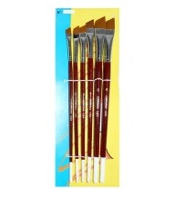 قلم مو سر کج ست 6 عددی مدل Corona Usa