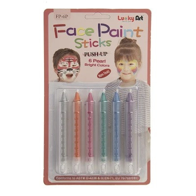 ست قلم گریم 6 رنگ غیرسمی غلاف دار مدل Regular Bright