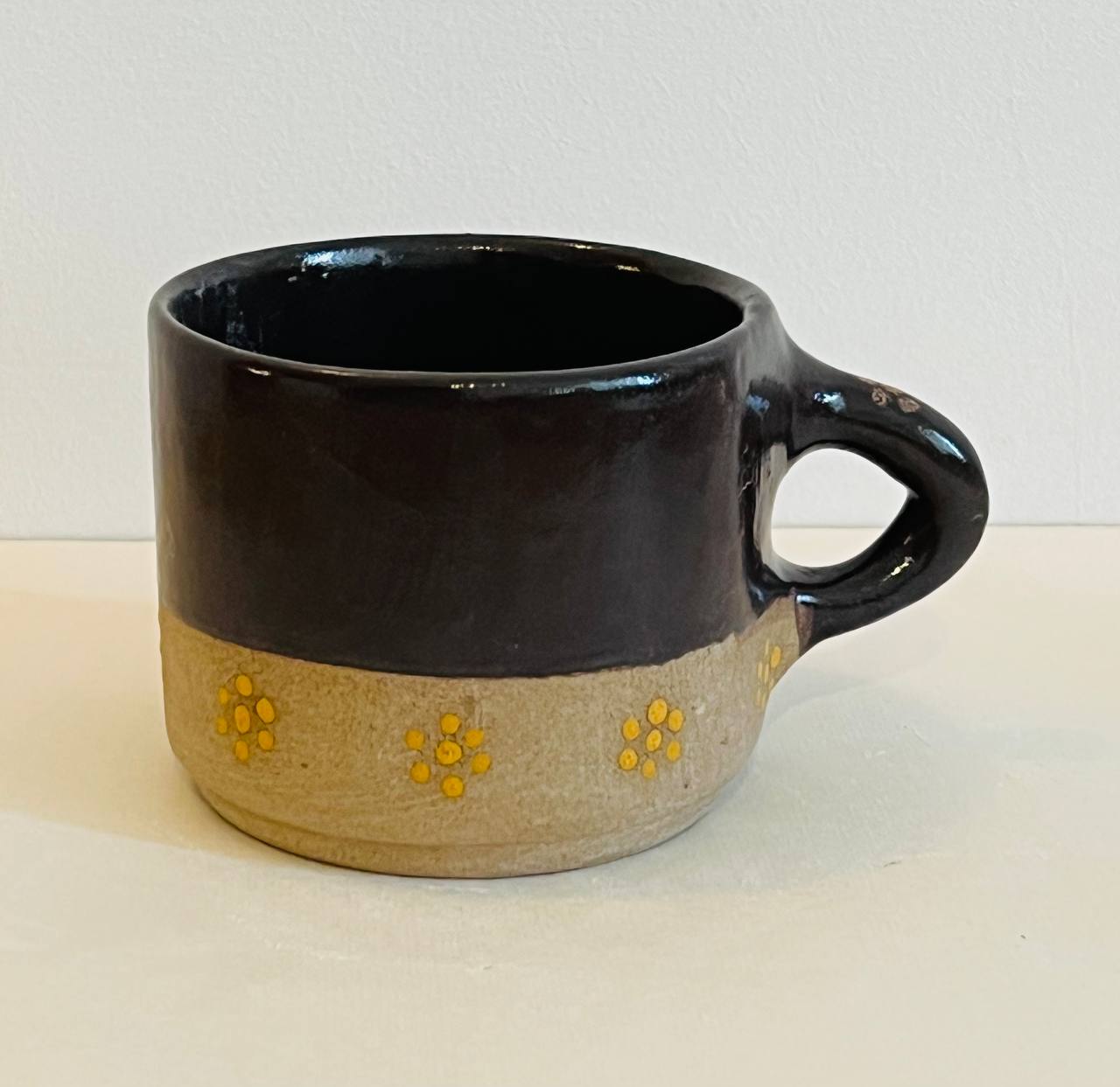 ماگ دسته دار گل زرد