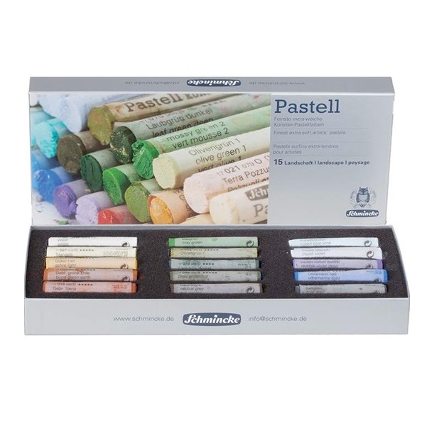 اشمینک ست پاستل landscape فوق آرتیست 15 رنگ (Schmincke Extra-Fine Pastels) کد 77315